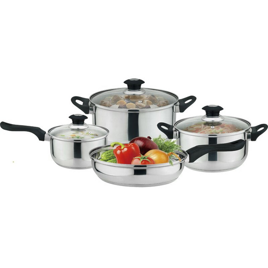 J&V TEXTILES 7-Piece Kitchen Cookware Set, Pots and Pans