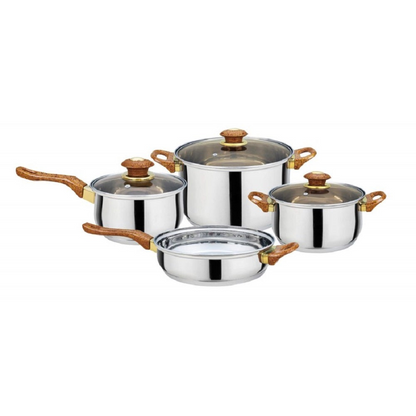 Stainless Steel Cookware Pots and Pans Set, 7 Piece Set