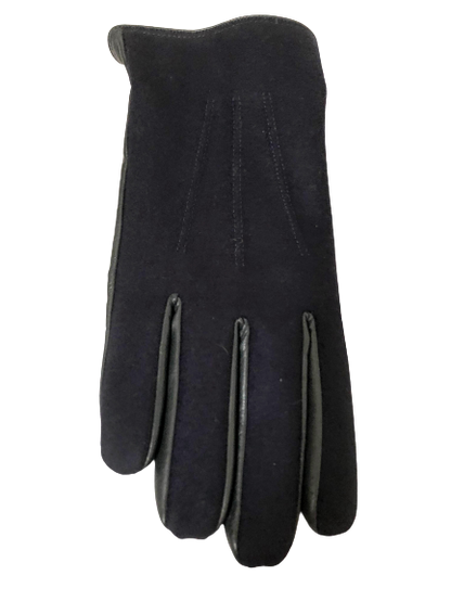 Grey Nappa Leather Gloves with Wool