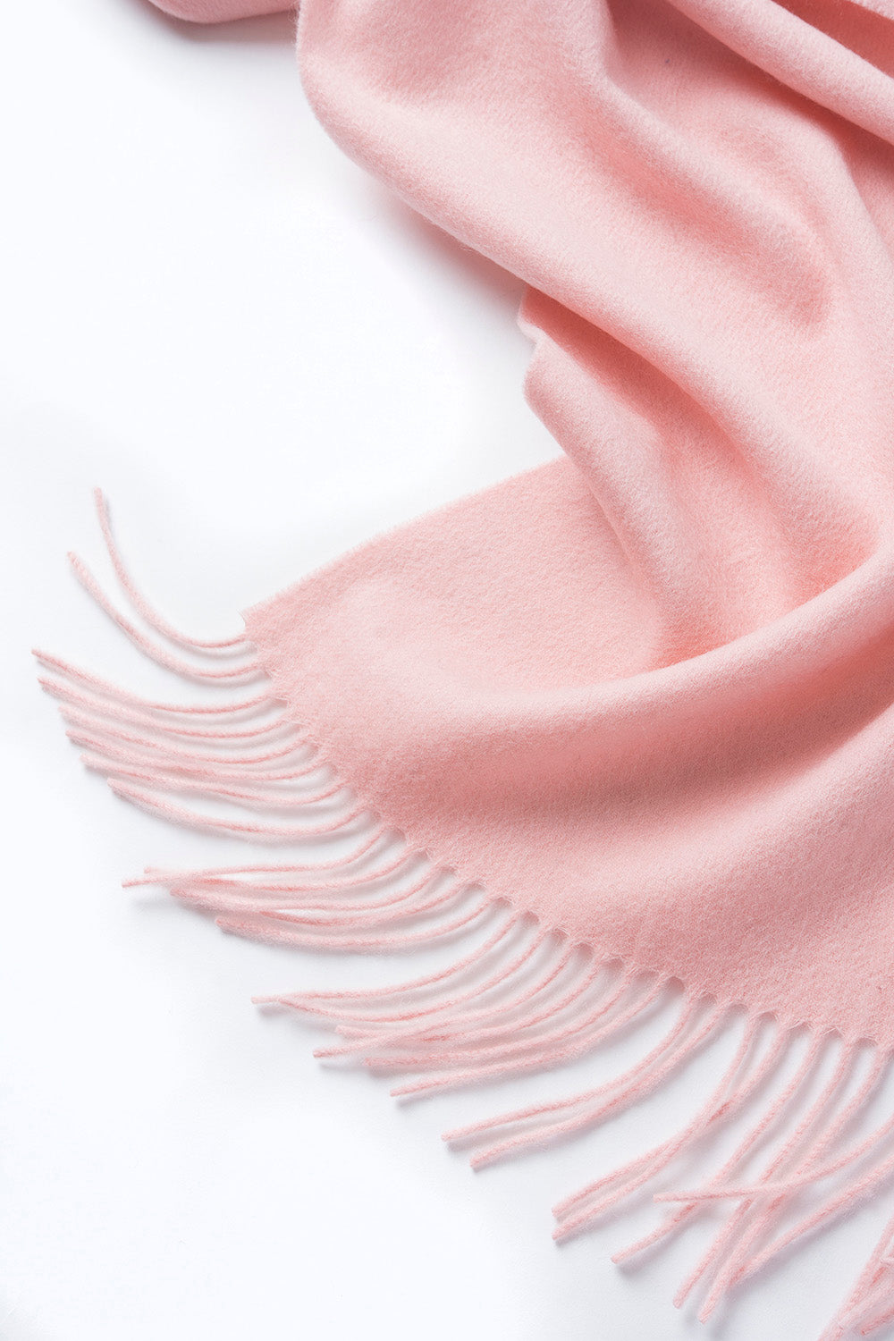 Lambswool Scarf Woven Plain Pink