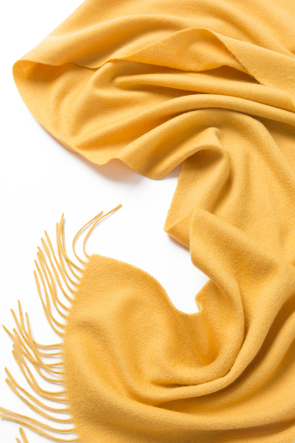 Lambswool Scarf Woven Plain Yellow