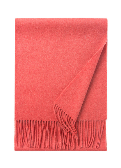 Lambswool Scarf Woven Plain Lobster