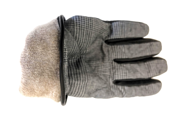 Leather Gloves with Wool Glen Check