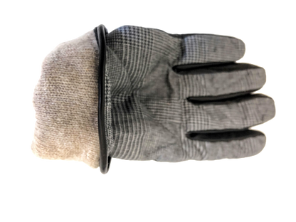 Leather Gloves with Wool Glen Check