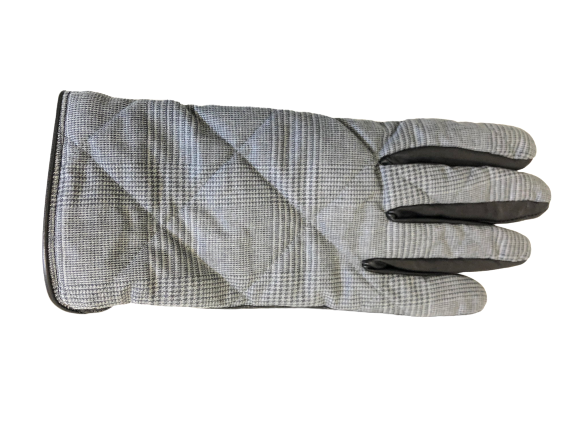 Leather Gloves with Wool Glen Check