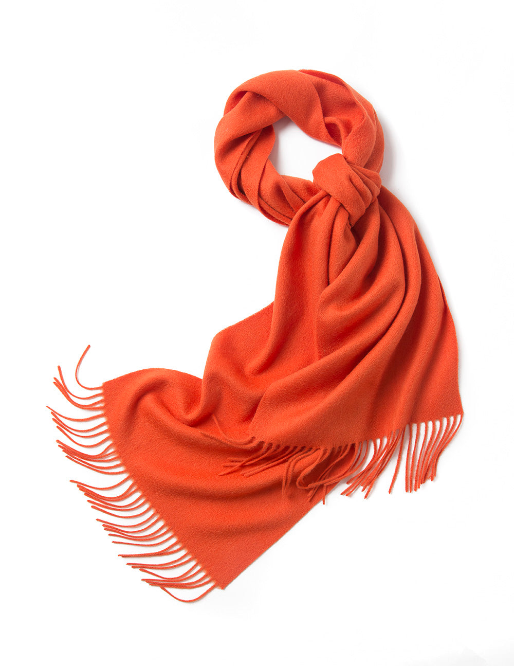 Lambswool Scarf Woven Plain Orange