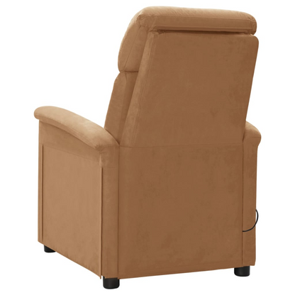 vidaXL Massage Recliner Taupe Faux Suede Leather