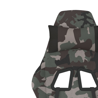 vidaXL Gaming Chair with Footrest Camouflage and Black Fabric