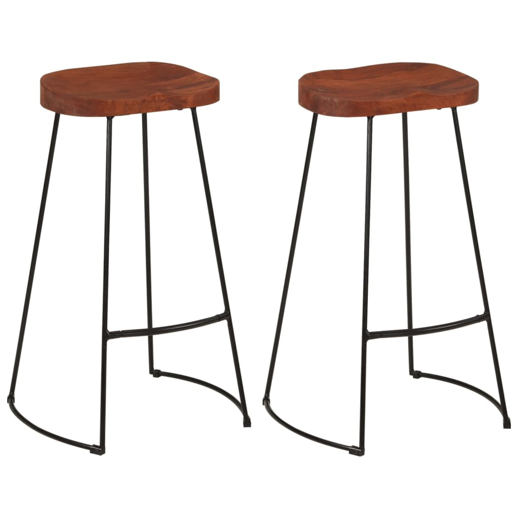 vidaXL Gavin Bar Stools 2 pcs 19.7"x15.7"x30.7" Solid Wood Mango