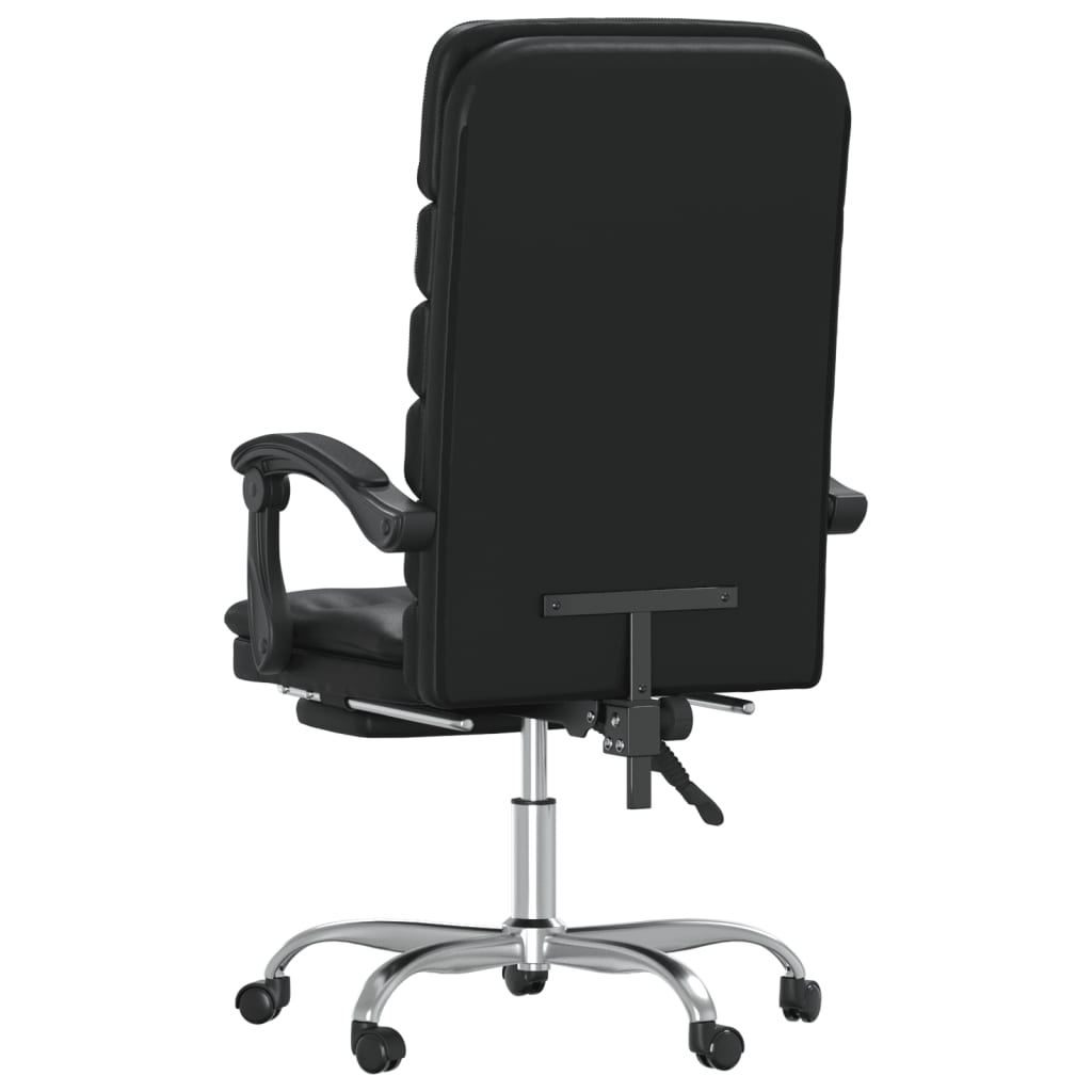 vidaXL Massage Reclining Office Chair Black Faux Leather