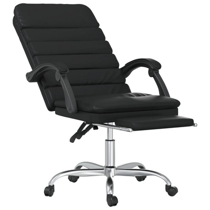 vidaXL Massage Reclining Office Chair Black Faux Leather