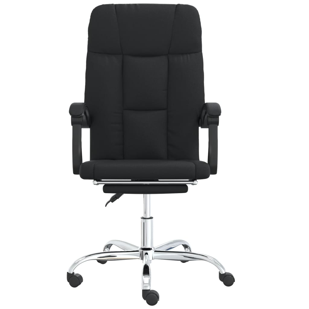 vidaXL Reclining Office Chair Black Faux Leather