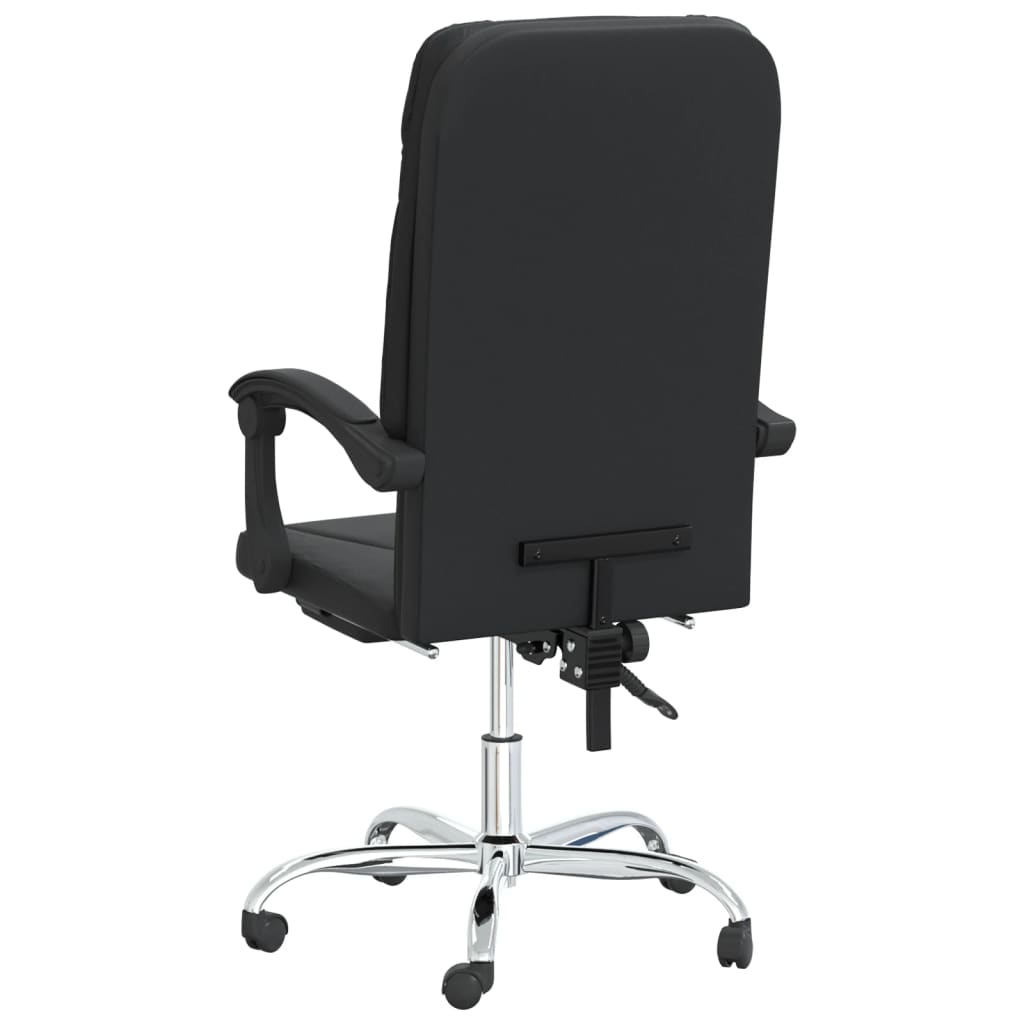 vidaXL Reclining Office Chair Black Faux Leather