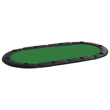 vidaXL 10-Player Folding Poker Tabletop Green 81.9"x41.7"x1.2"