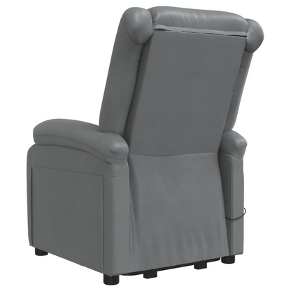 vidaXL Power Lift Massage Recliner Anthracite Faux Leather