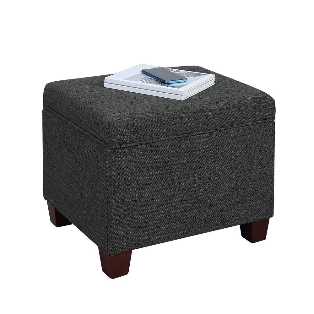 Madison Storage Ottoman, Gray