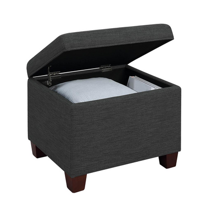 Madison Storage Ottoman, Gray