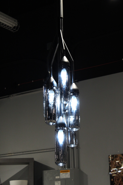 10.5 X 10.5 X 48 Black Carbon Steel Pendant Lamp