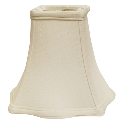 18" White Premium Square Monay Shantung Lampshade