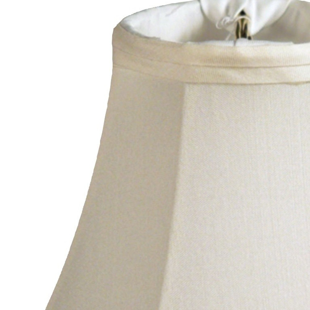 5" Ivory Set of 6 Slanted Chandelier Pongee Silk Lampshades