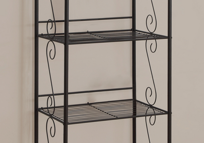 15.25" X 22" X 70" Brown Metal Shelf  Bookcase