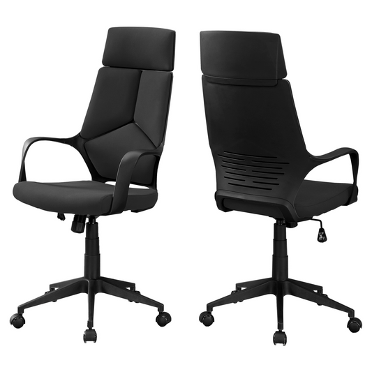 24.5" X 25" X 95.5" Black Foam Metal Nylon  High Back Office Chair