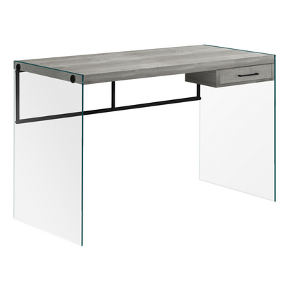 24" Grey Rectangular Computer Desk