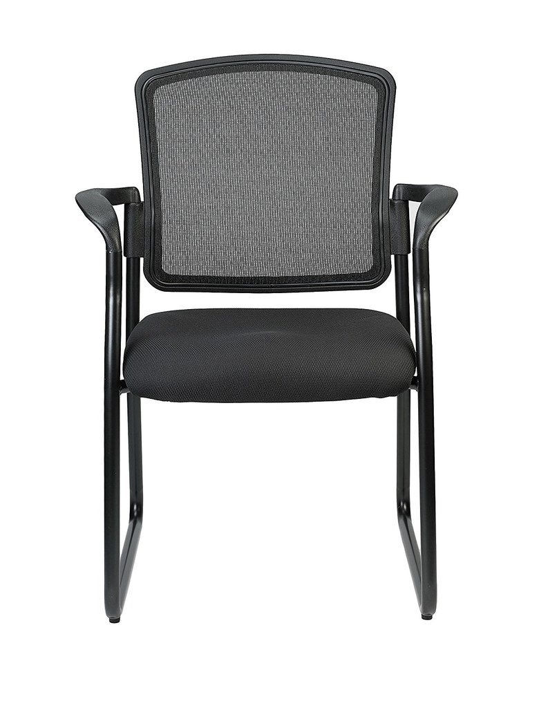 25.5" X 23.5" X 35.5"Black Mesh Fabric Guest Chair