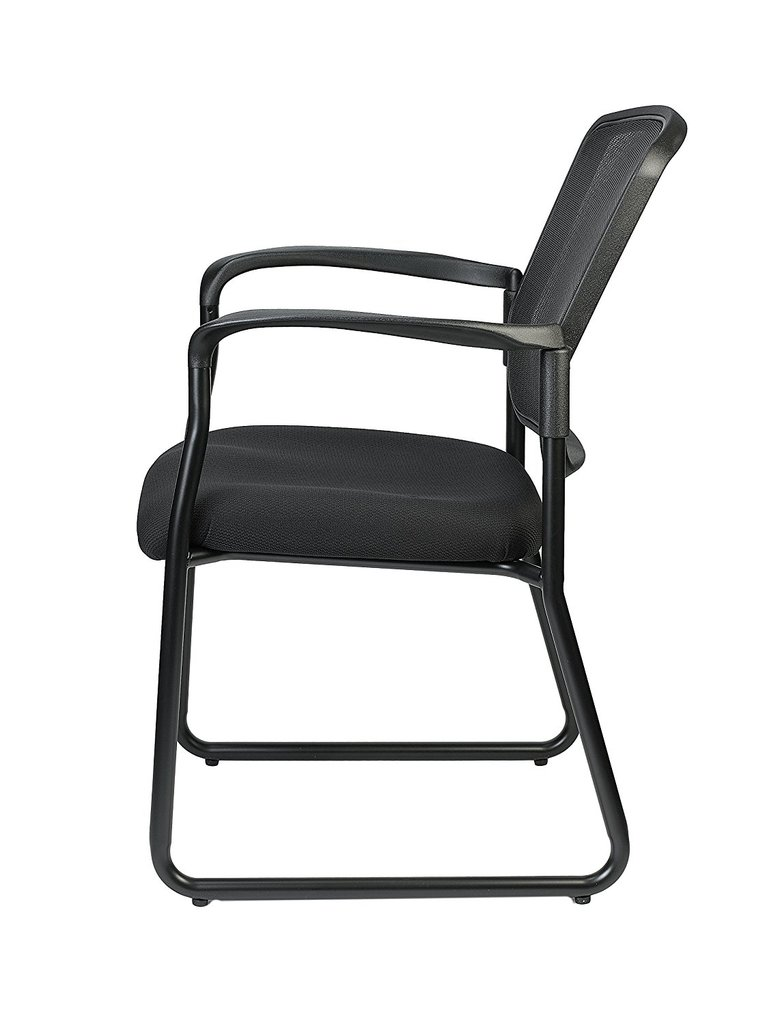 25.5" X 23.5" X 35.5"Black Mesh Fabric Guest Chair