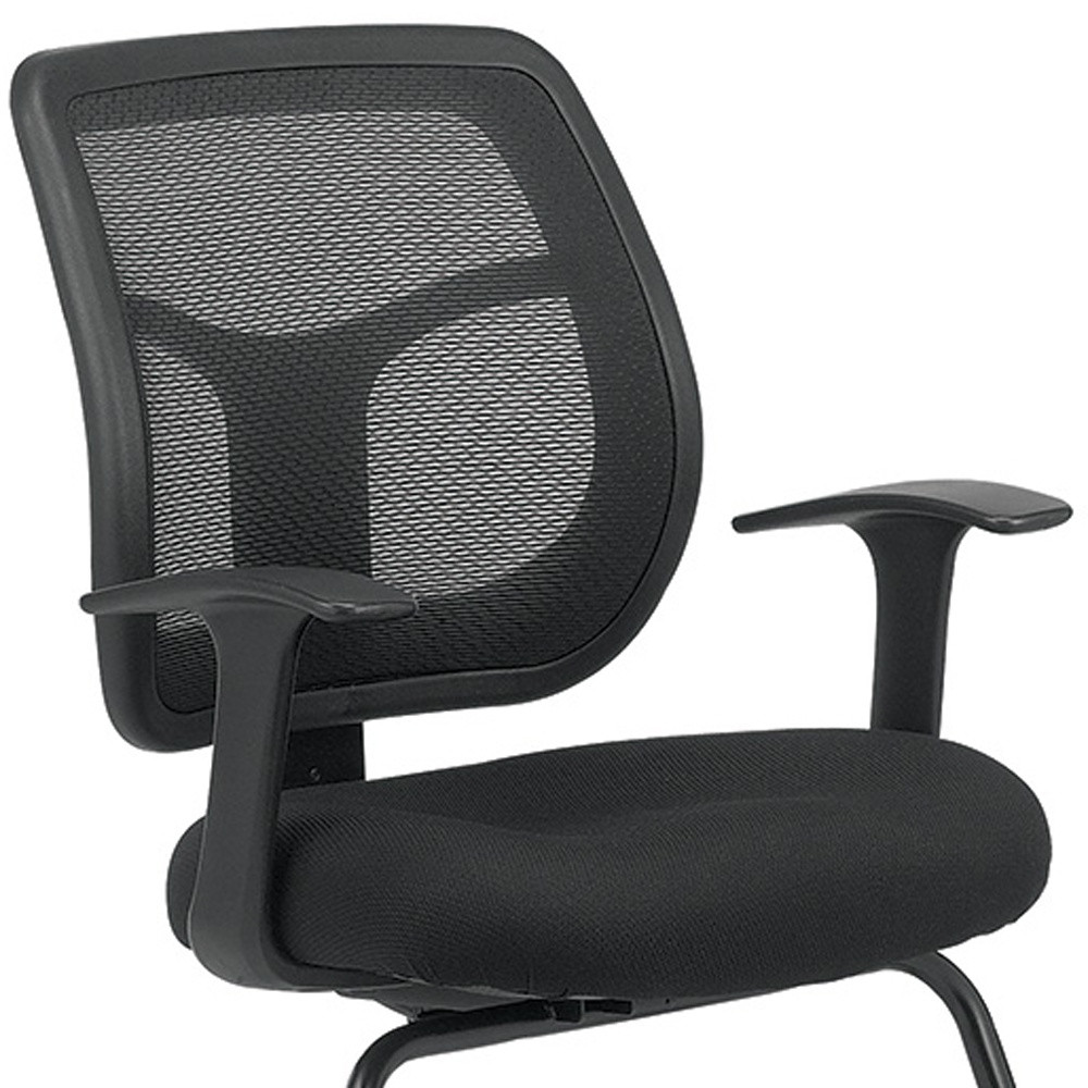 24" X 20" X 36"  Black Mesh / Fabric Guest Chair