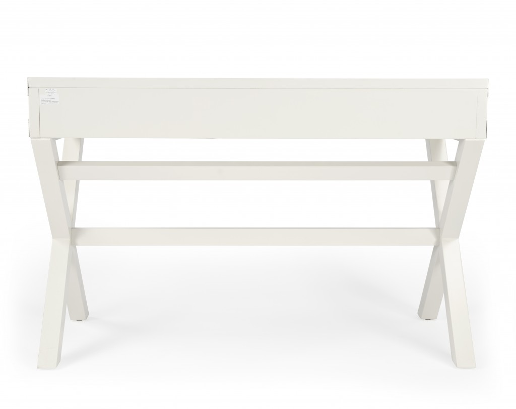 Modern White Campaign Style Desk