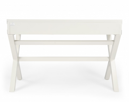 Modern White Campaign Style Desk