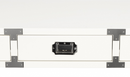 Modern White Campaign Style Desk