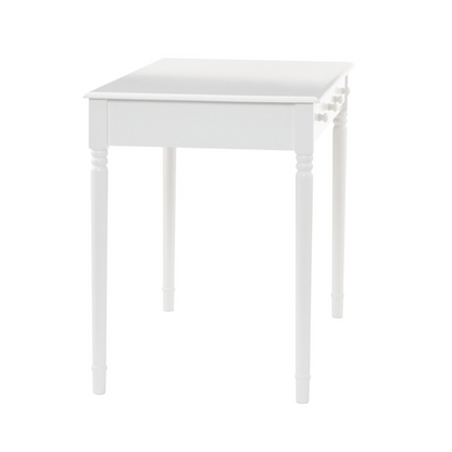 Crisp White Desk with Drawers