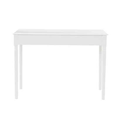 Crisp White Desk with Drawers