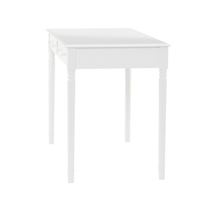 Crisp White Desk with Drawers