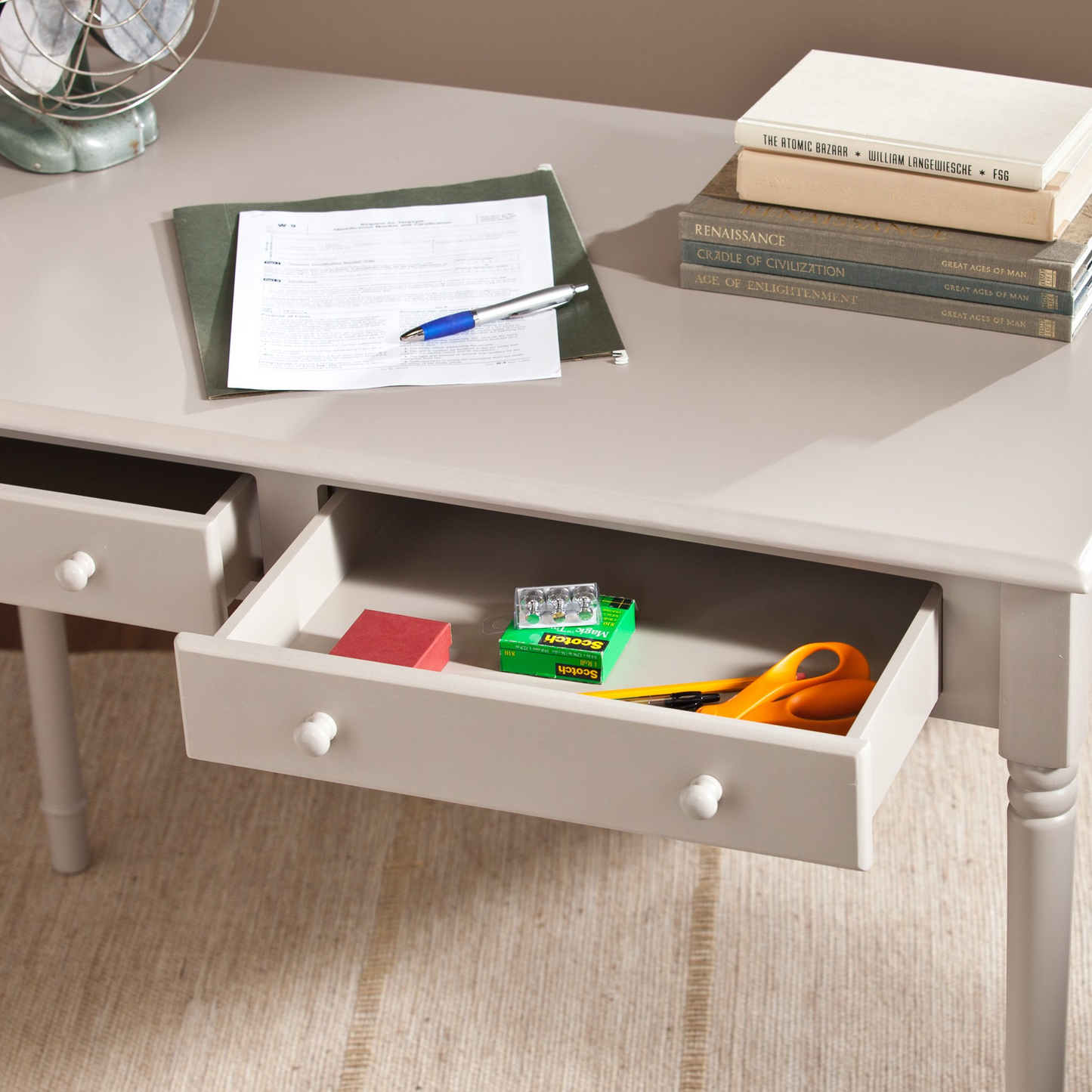 Warm Gray Writing Desk