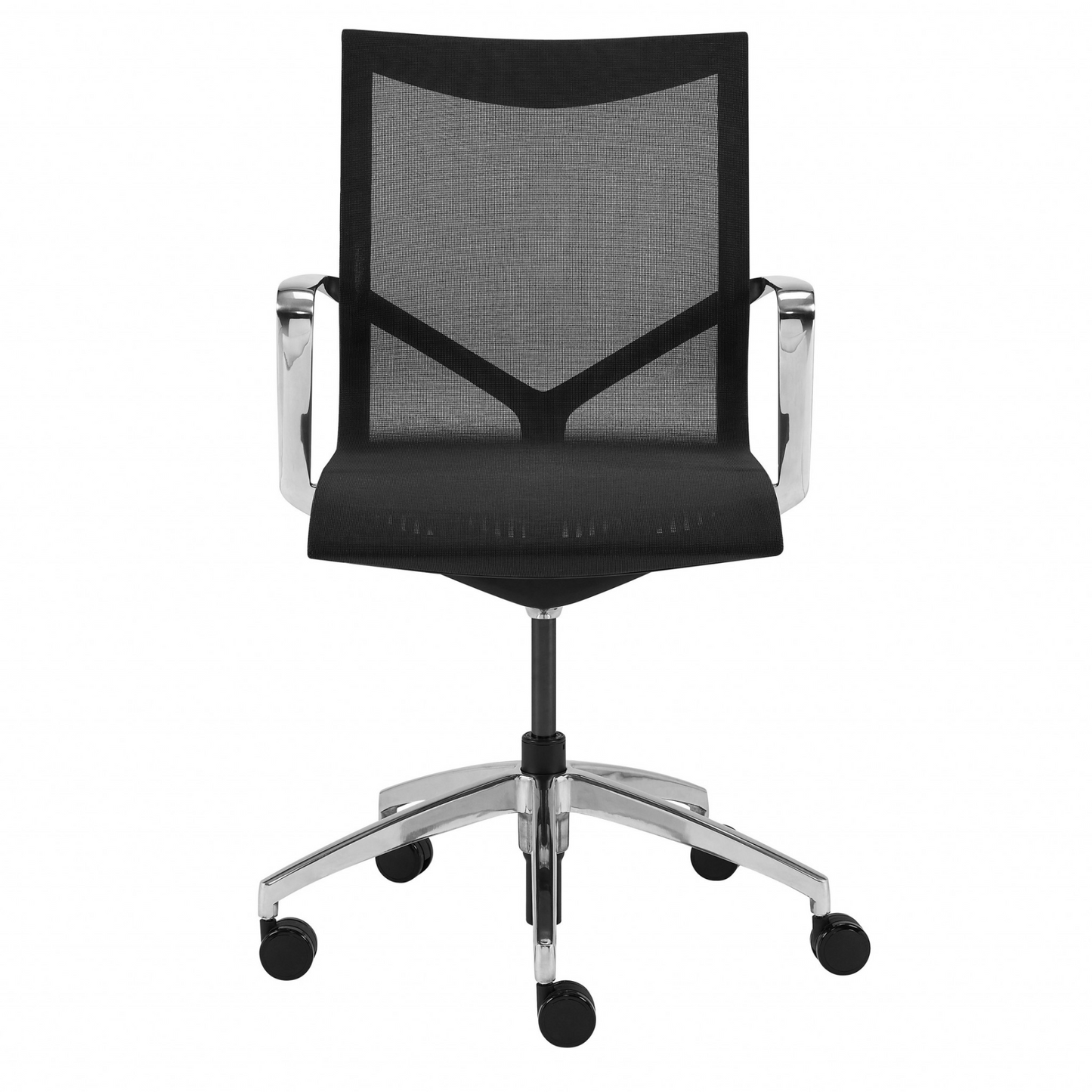 Low Back Black Mesh Aluminum Base Office Chair