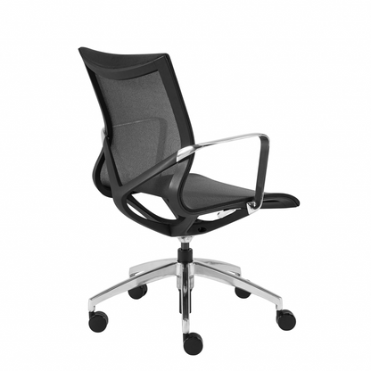 Low Back Black Mesh Aluminum Base Office Chair