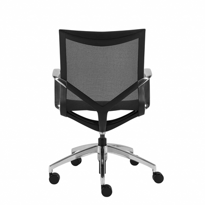 Low Back Black Mesh Aluminum Base Office Chair