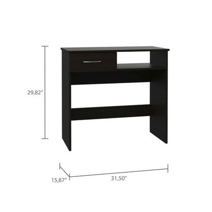 Mod Black Desk and Bookshelf Set