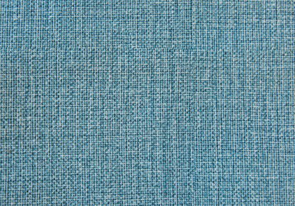 16.75" X 16.75" X 17" Light Blue Linen Look Fabric Ottoman