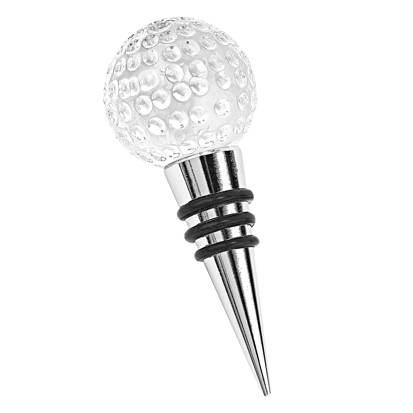 Hand Crafted Crystal Golf Ball Bottle Stopper