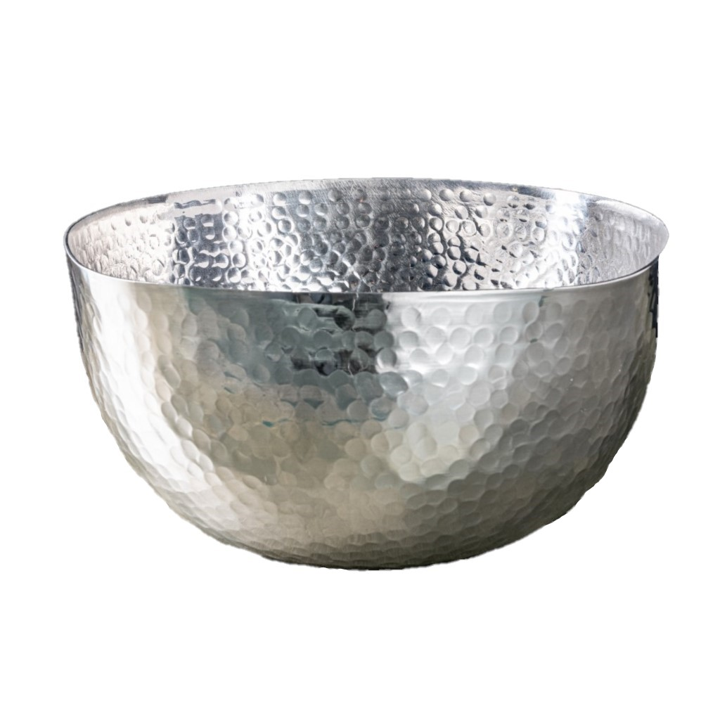 Handcrafted Hammered Stainless Steel Square Centerpiece Bowl