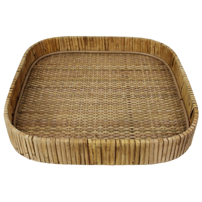 Jumbo Braided Bamboo Square Tray