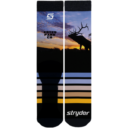 Estes Park Elk Sunset Socks