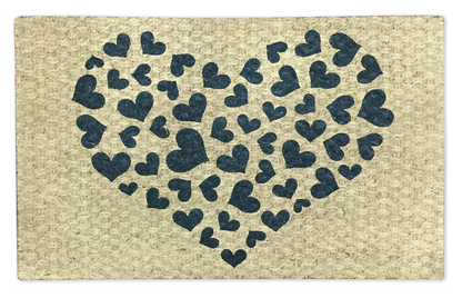 Hearts Outdoor Coir Doormat 18" x 30"