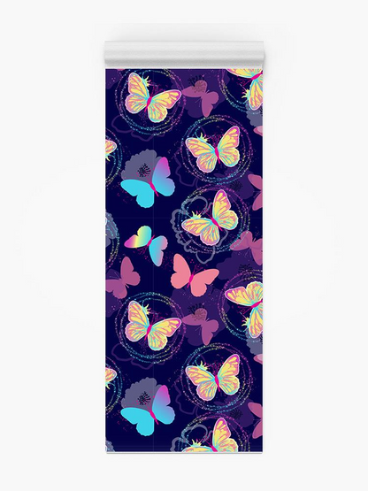 Butterflies In Purple Background Yoga Mat -Image by Shutterstock