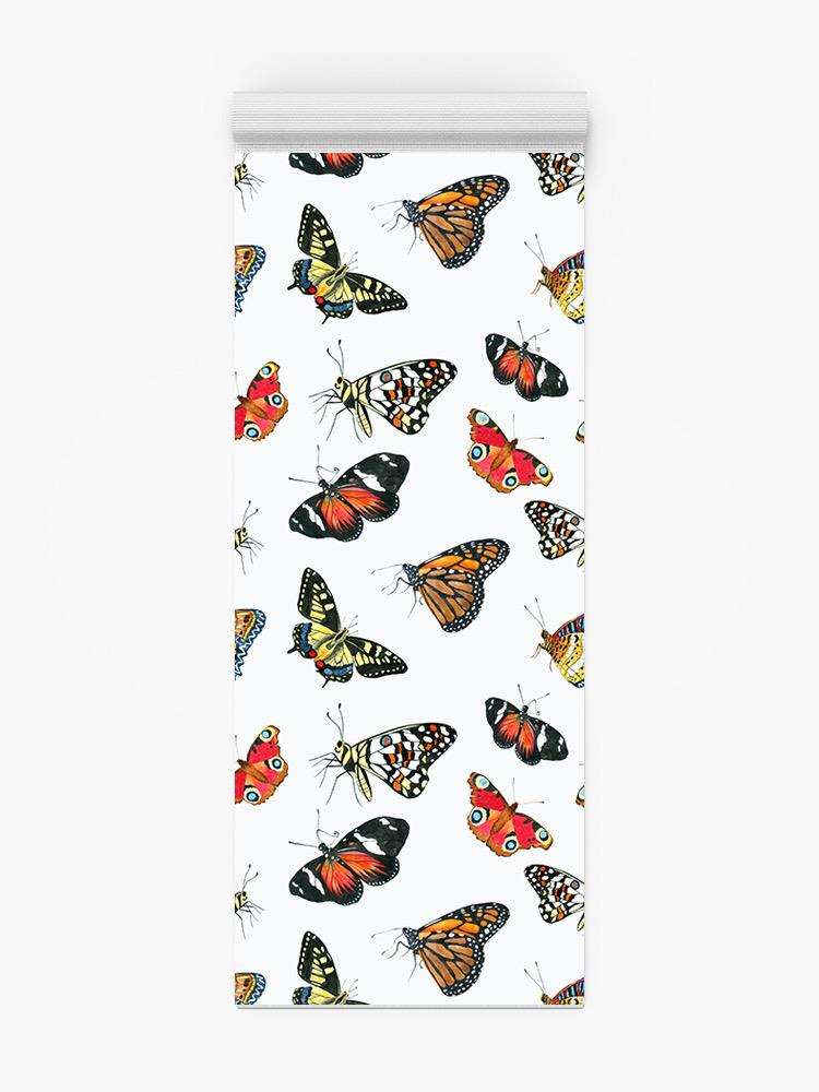 Butterflies In A Clear Backgroun Yoga Mat -Image by Shutterstock