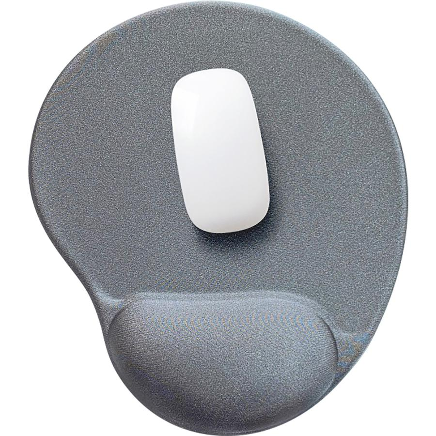 Compucessory Gel Mouse Pads - 9" x 10" x 1" Dimension - Gray - Gel - 1 Pack